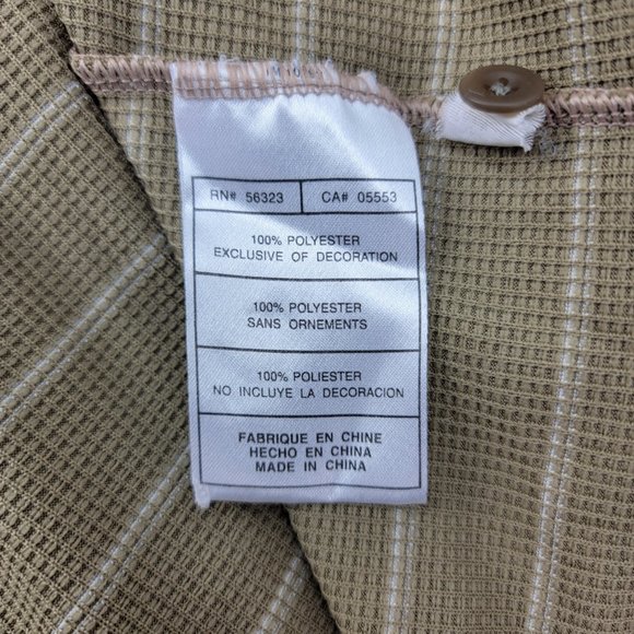 Nike Golf Polo Shirt Men’s L Bronze White Striped Dri-FIT Performance Wicking - Picture 6 of 7